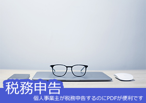 個人事業主が税務申告するのにPDFが便利です