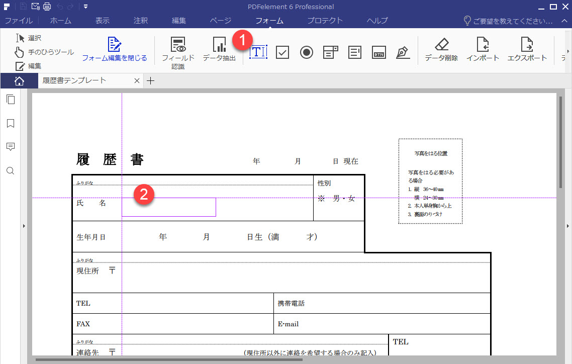 pdf 入力 フォーム