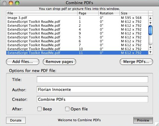 MacでPDFファイルを結合