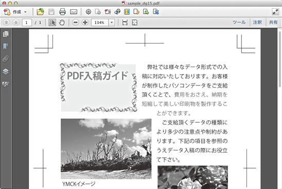 PDF 白黒