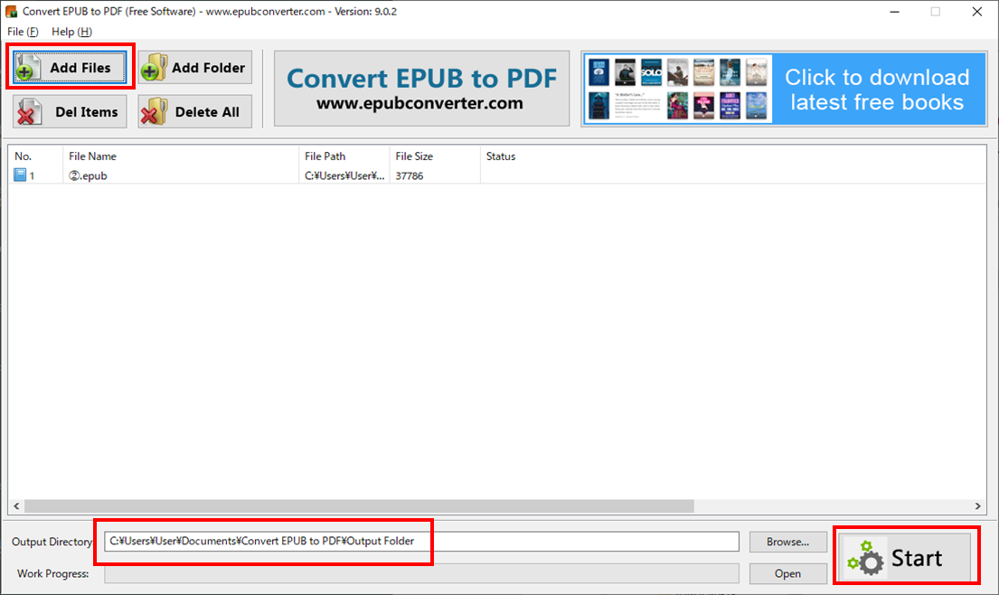 Convert EPUB to PDF