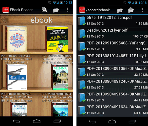 Android 向け PDF 閲覧アプリ EBook Reader and PDF Reader