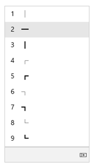 ワードパッド　罫線を組み合わせる