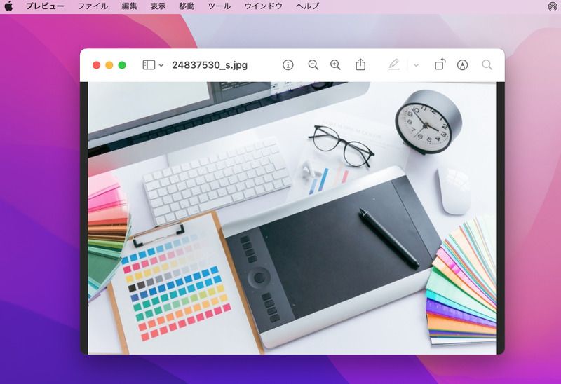 MacでPDF化したい写真ファイルプレビューアプリで開く