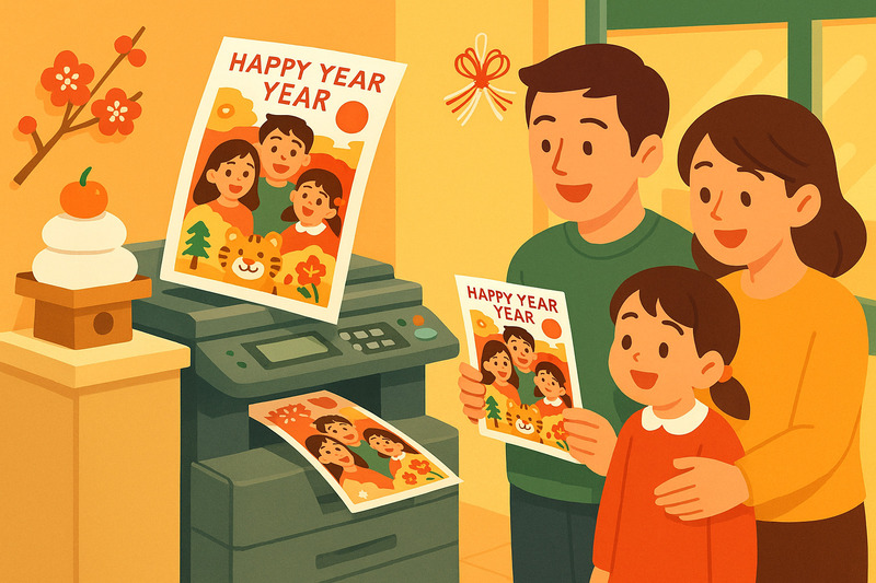 コンビニで年賀状を印刷