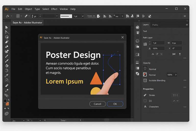 Illustratorでレイヤーやパス、文字を整理・微調整