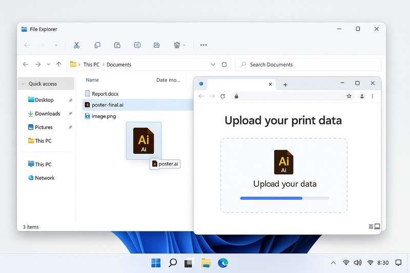 完成したAIファイルを入稿用データとする