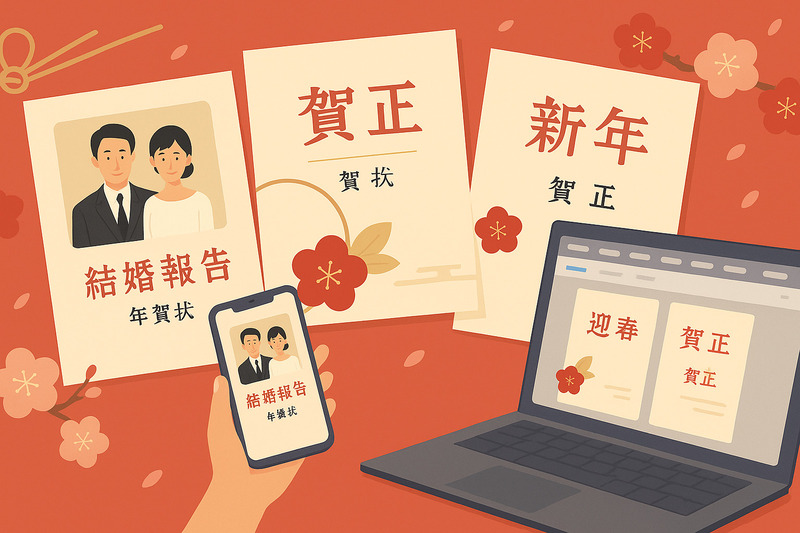 年賀状で結婚報告