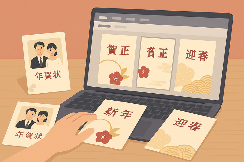年賀状で結婚報告をするときのデザイン