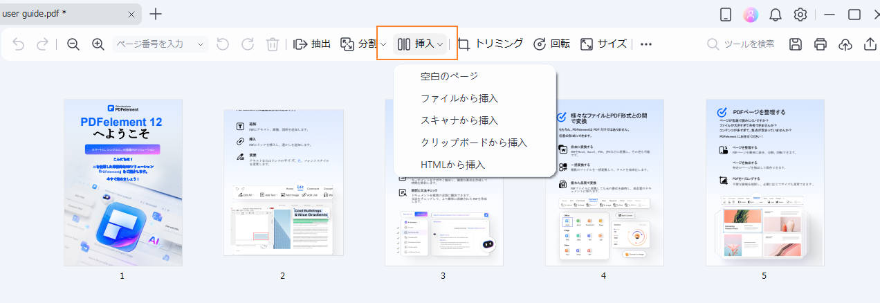 pdfにページを挿入