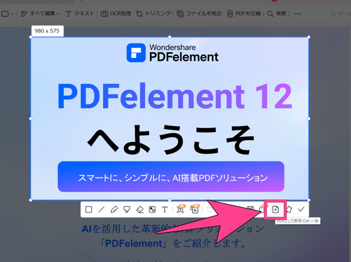 PDFの一部を切り取り
