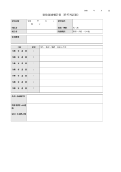 事故経緯報告書（時系列詳細型）
