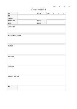 社外向け経緯報告書（標準記入フォーム型）