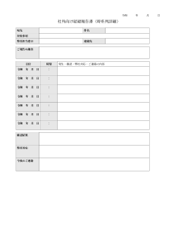 社外向け経緯報告書（時系列詳細型）