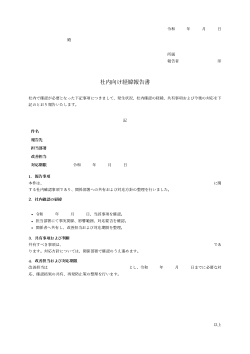 社内向け経緯報告書（正式報告書型）