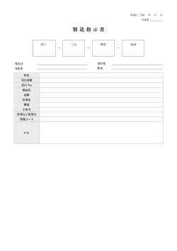 製造指示書