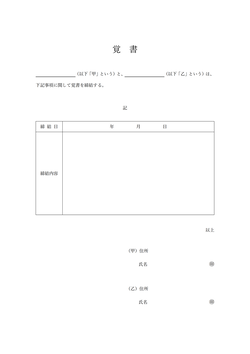 無料の個人用覚書テンプレート