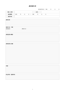調査報告書（基本表格型）