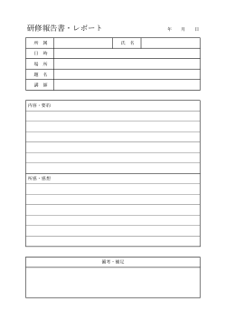 表形式　研修報告書