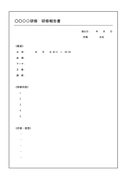 研修報告書(枠線付き)