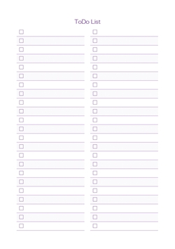 オシャレなToDoリストテンプレート