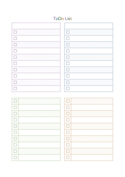 オシャレなToDoリストテンプレート