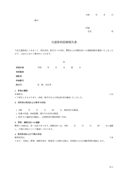 交通事故経緯報告書（正式報告書型）
