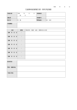 交通事故経緯報告書（時系列詳細型）